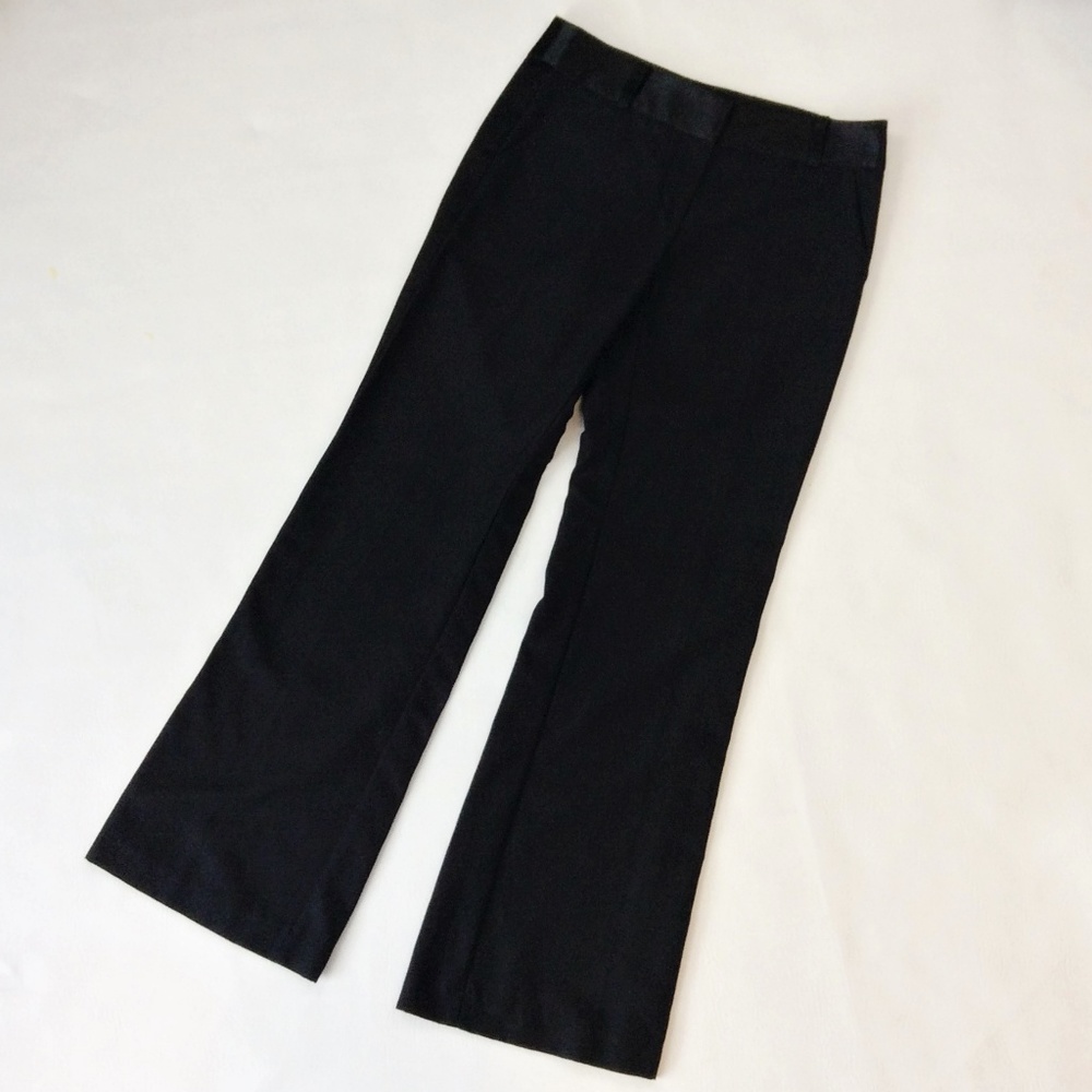 Trina Turk Black Satin Trim Tuxedo Pants Size 6